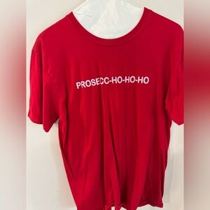 Proseco-ho-ho-ho Medium Adult Shirt in Red